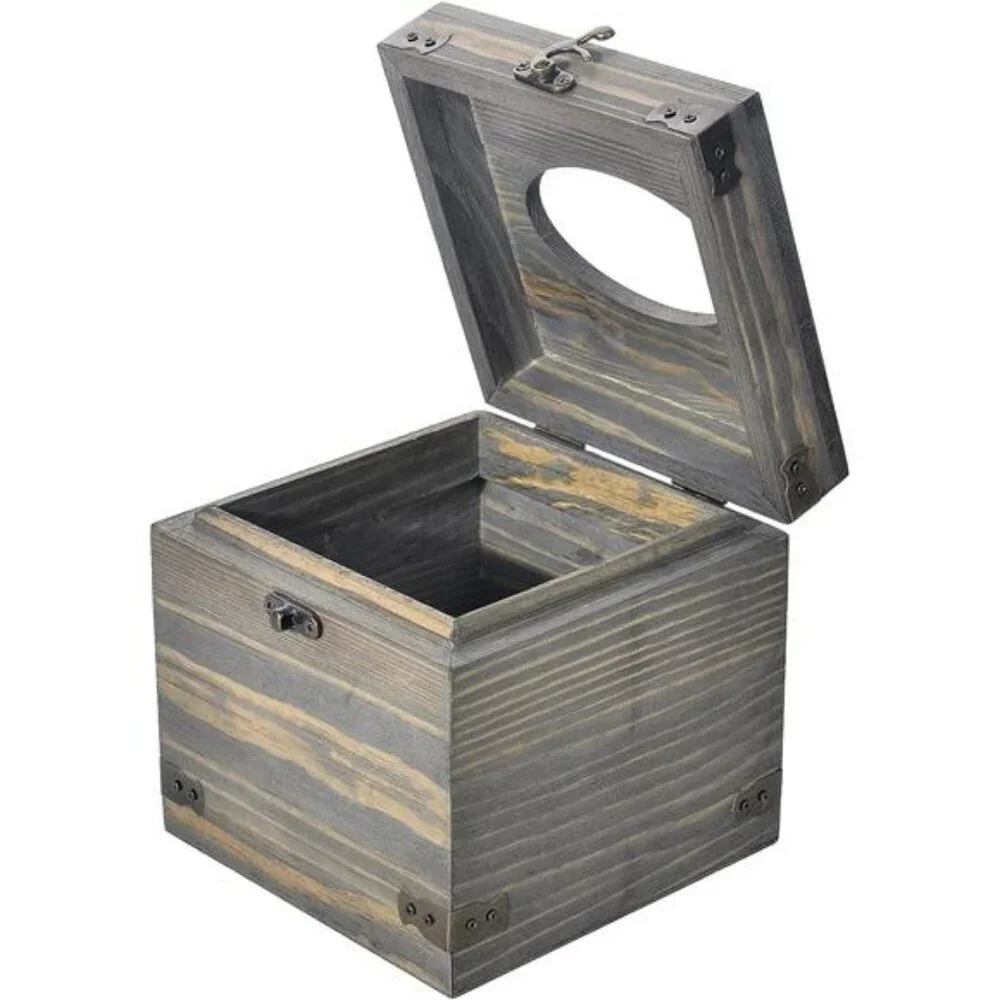 Rustic wood tissue box cover square vintage tissue holder bathroom kitchen decor